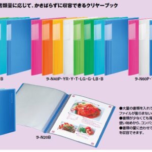 Kokuyo Novita α, Expandable File Clear Book, Display Book, Presentation Binder with Plastic Sleeves 20-Pocket Bound, Presentation Book Art Portfolio Folder, A4-S, Light Blue, Japan Import (RA-N20LB)