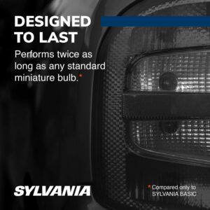 SYLVANIA - 7506 SilverStar Mini Bulb - Brighter and Whiter Light, Ideal for Daytime Running Lights (DRL) and Back-Up/Reverse Lights (Contains 2 Bulbs)