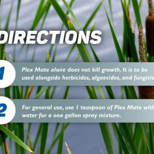 Plex Mate Aquatic Surfactant for Herbicides - 8 Ounces - Non-Ionic, Increase Product Coverage, Increase Product Penetration, Increase Product Effectiveness