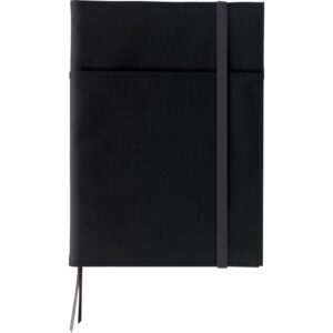 kokuyo systemic cover notebook, with one semi-b5, b 6mm ruled, 35 lines, 40 sheets, twin ring edge title notebook, black, japan import (no-683b-d)