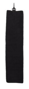 proactive sports plush microfiber 16” x 22” tri fold golf towel (black)