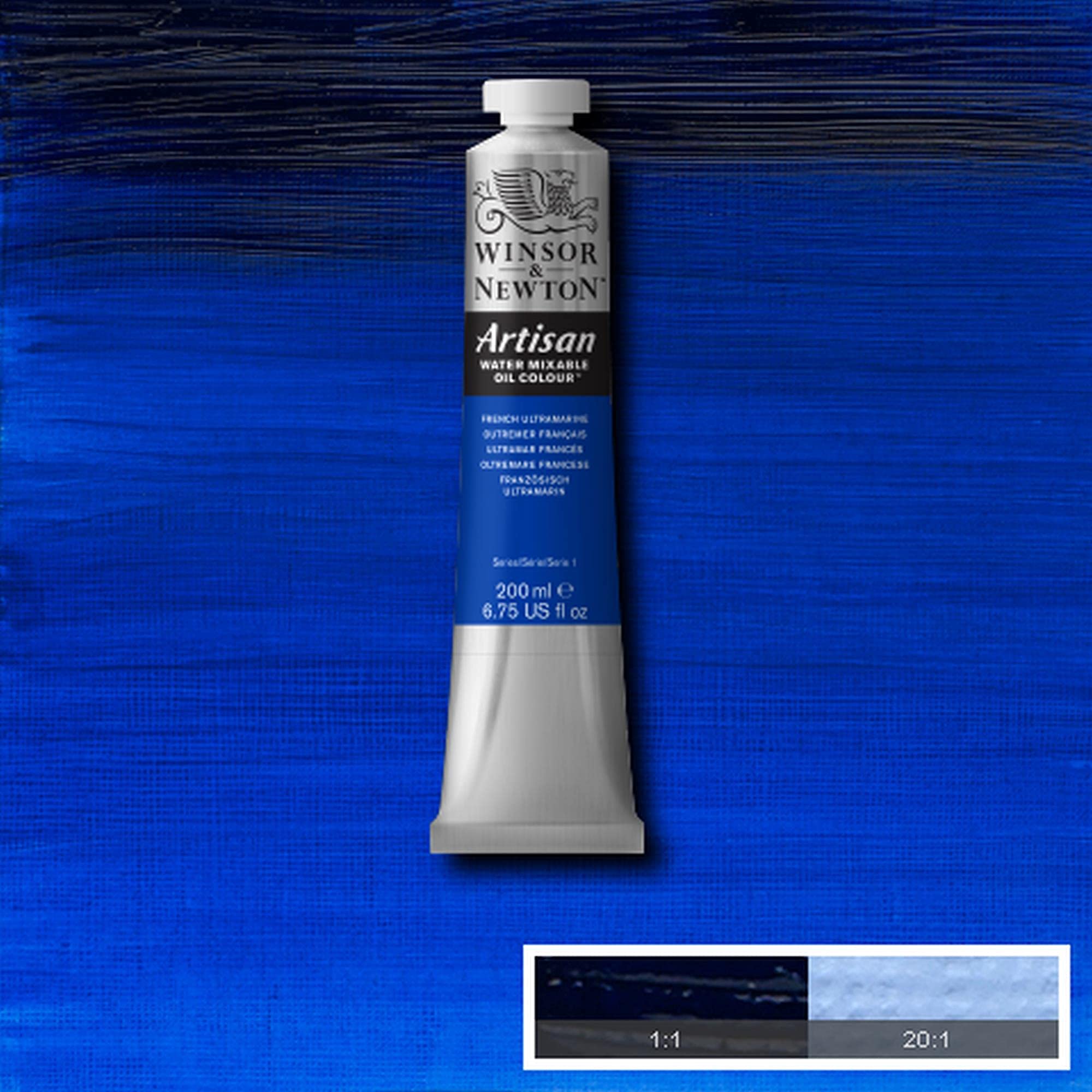 Winsor & Newton Artisan Water Mixable Oil Colour, 6.75-oz (200ml), French Ultramarine