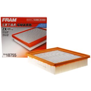 fram extra guard ca10755 replacement engine air filter for select lexus, toyota, jeep and dodge models, provides up to 12 months or 12,000 miles filter protection