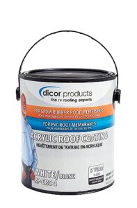 dicor rp-crc-1 epdm rubber roof acrylic coating part 2 - white, 1 gallon