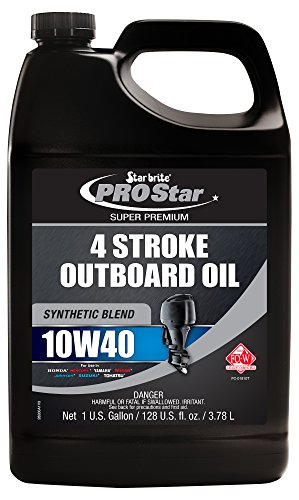 STAR BRITE Super Premium Synthetic Blend 4 Stroke Oil 10W 40 - High-Performance Marine Engine Oil for Outboards, Inboards, and Stern Drives - 1 Gallon (028200)