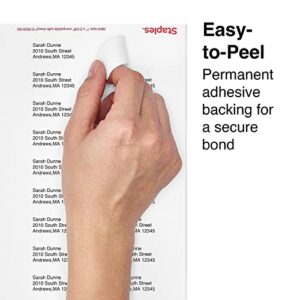 Staples White Inkjet/Laser Address Labels, 1" X 2-5/8", 3,000/Box