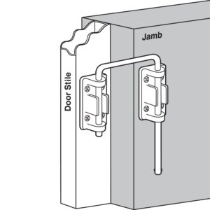 Prime-Line U 9847 Patio Sliding Door Loop Lock – Increase Home Security, Install Additional Child-Safe Security, 2-1/8 In. Hardened Steel Bar with Diecast Base, Chrome Plated (Single Pack)