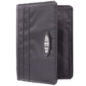 Big Skinny New Yorker Leather ID Slim Wallet, Holds Up to 24 Cards, Lightweight,Slim, Black