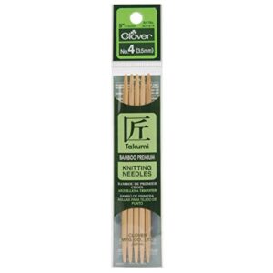 clover bamboo double point knitting needles 5" 5/pkg-size 5