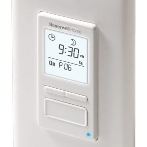 Honeywell Home RPLS740B ECONOswitch 7-Day Solar Programmable Switch, Lights and Motors, Indoor and Outdoor, Energy Saving