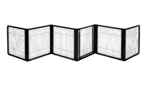 richell convertible elite 6 panel pet gate black