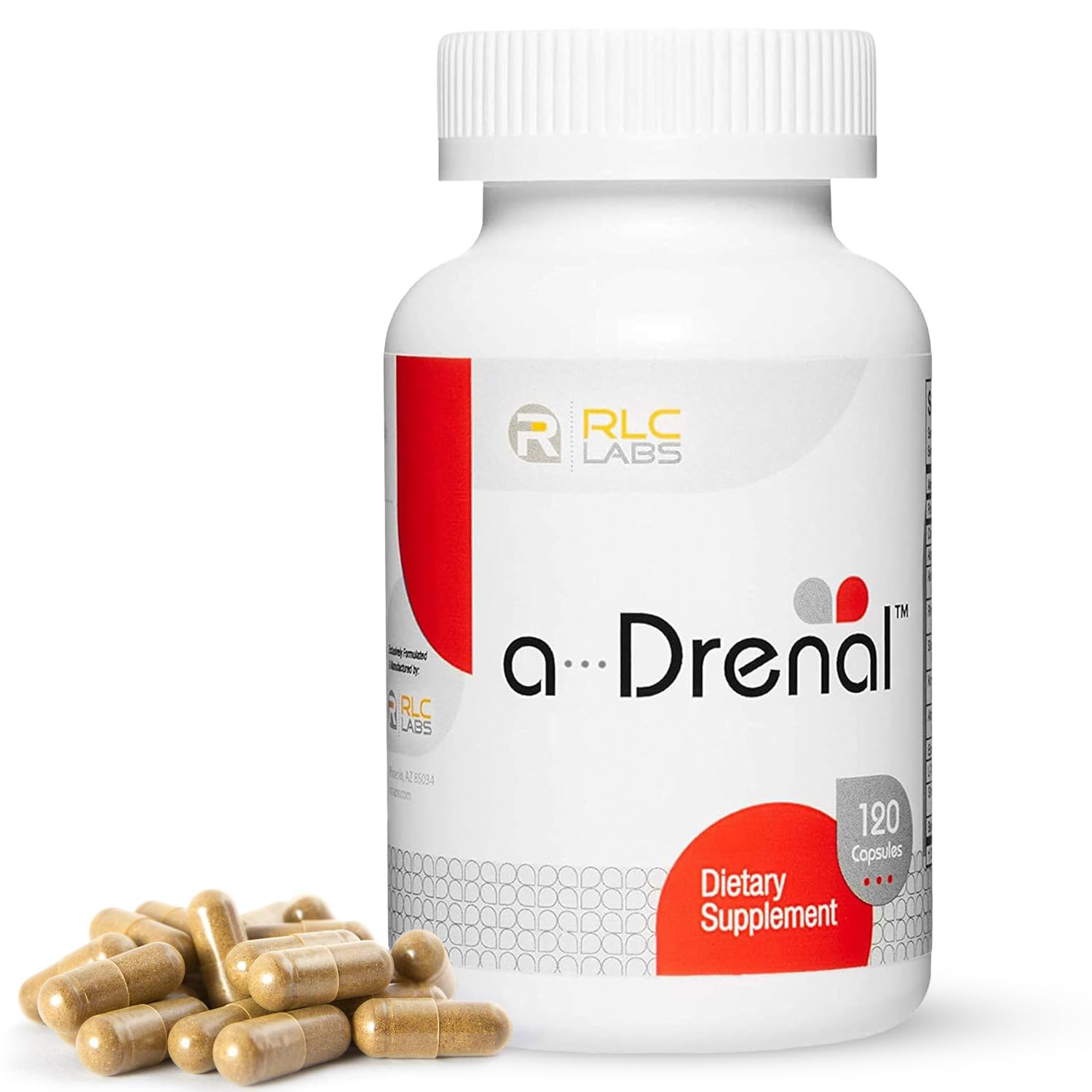 RLC, a-Drenal, Adrenal Support for Stress Relief and Energy, 120 Capsules