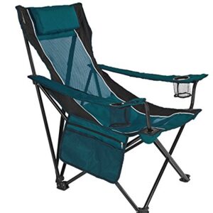 Kijaro Sling Folding Camping Chair - Enjoy The Outdoors in This Outdoor Chair with a Built-in Cup Holders and Side Organizer OR Side Cooler - Includes a Detachable Pillow