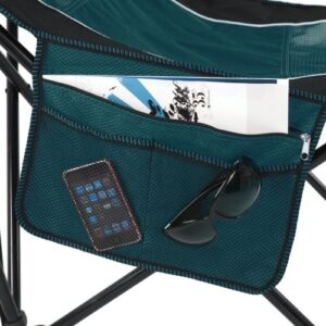 Kijaro Sling Folding Camping Chair - Enjoy The Outdoors in This Outdoor Chair with a Built-in Cup Holders and Side Organizer OR Side Cooler - Includes a Detachable Pillow