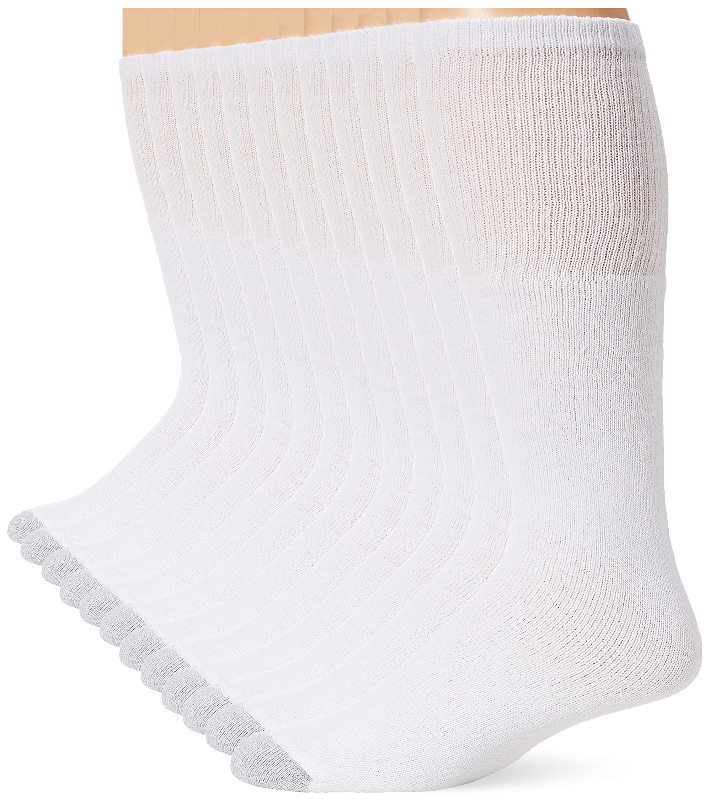 Hanes Over-the-Calf Tube Socks 10 Pack, 6-12-White