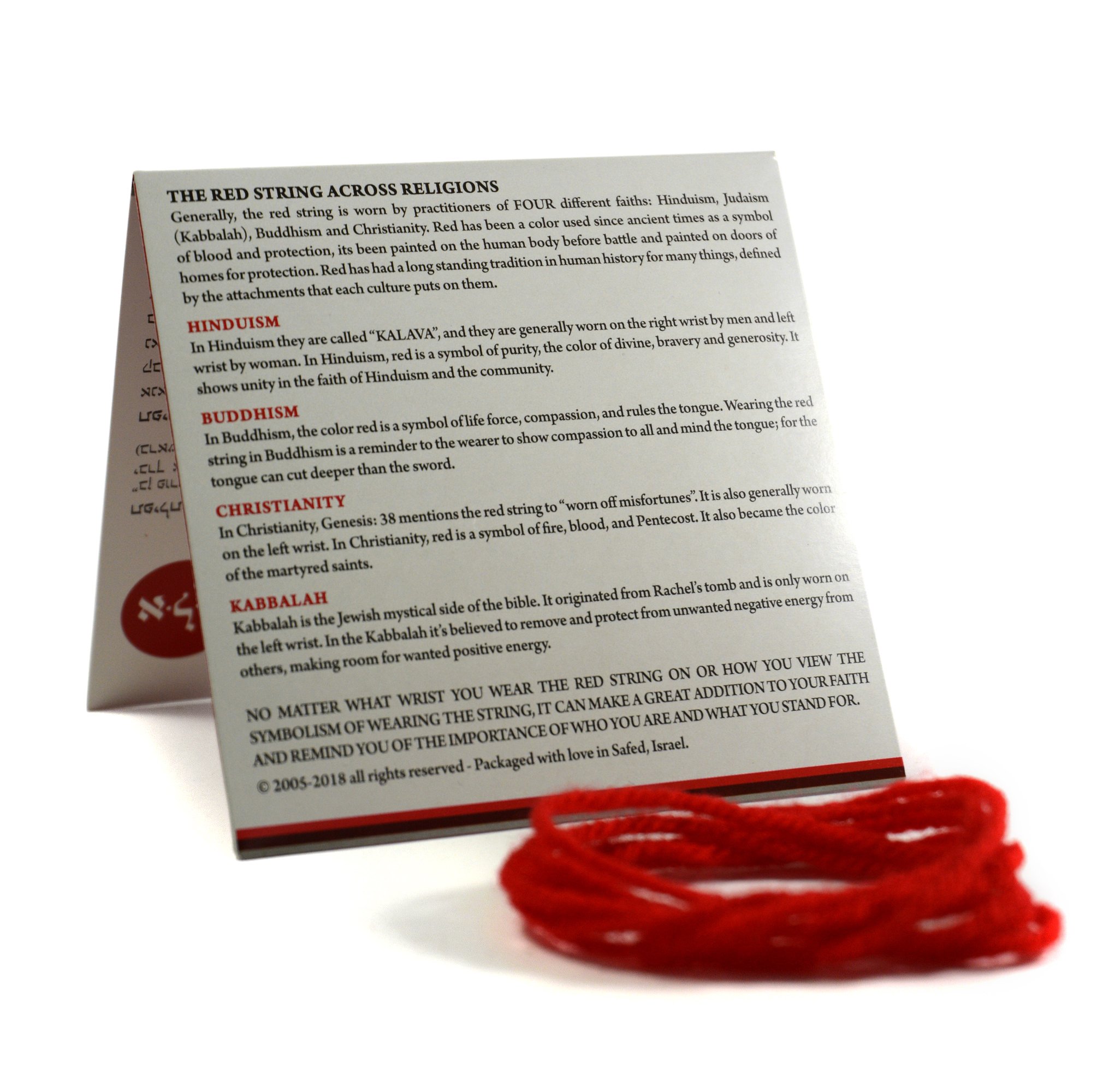 The Original Kabbalah Red String Bracelet from Israel - Red String Bracelet Pack 60 Inch Red String for up to 7 Evil Eye Protection Bracelets - Prayer, Blessing & Instructions Included!