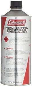 coleman 32oz premium camping fuel, all season efficient fuel canister, ideal for camping lanterns & stoves