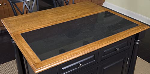 Monarch Black/Distressed Oak Kitchen Island with Granite Top by Home Styles