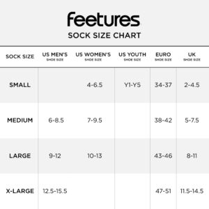 Feetures Unisex High Performance Cushion Crew Sock (Large, White)