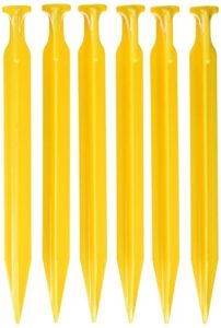 coghlan's 9309 abs 9" tent pegs - pack of 6, multicolor