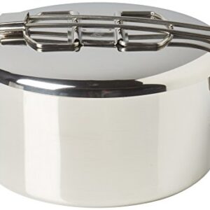 Zebra Stainless Steel Food Box and Pan with Snap on Lid, 14cm, Silver