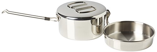 Zebra Stainless Steel Food Box and Pan with Snap on Lid, 14cm, Silver