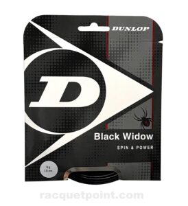 dunlop sports black widow tennis string set (16g), package may vary