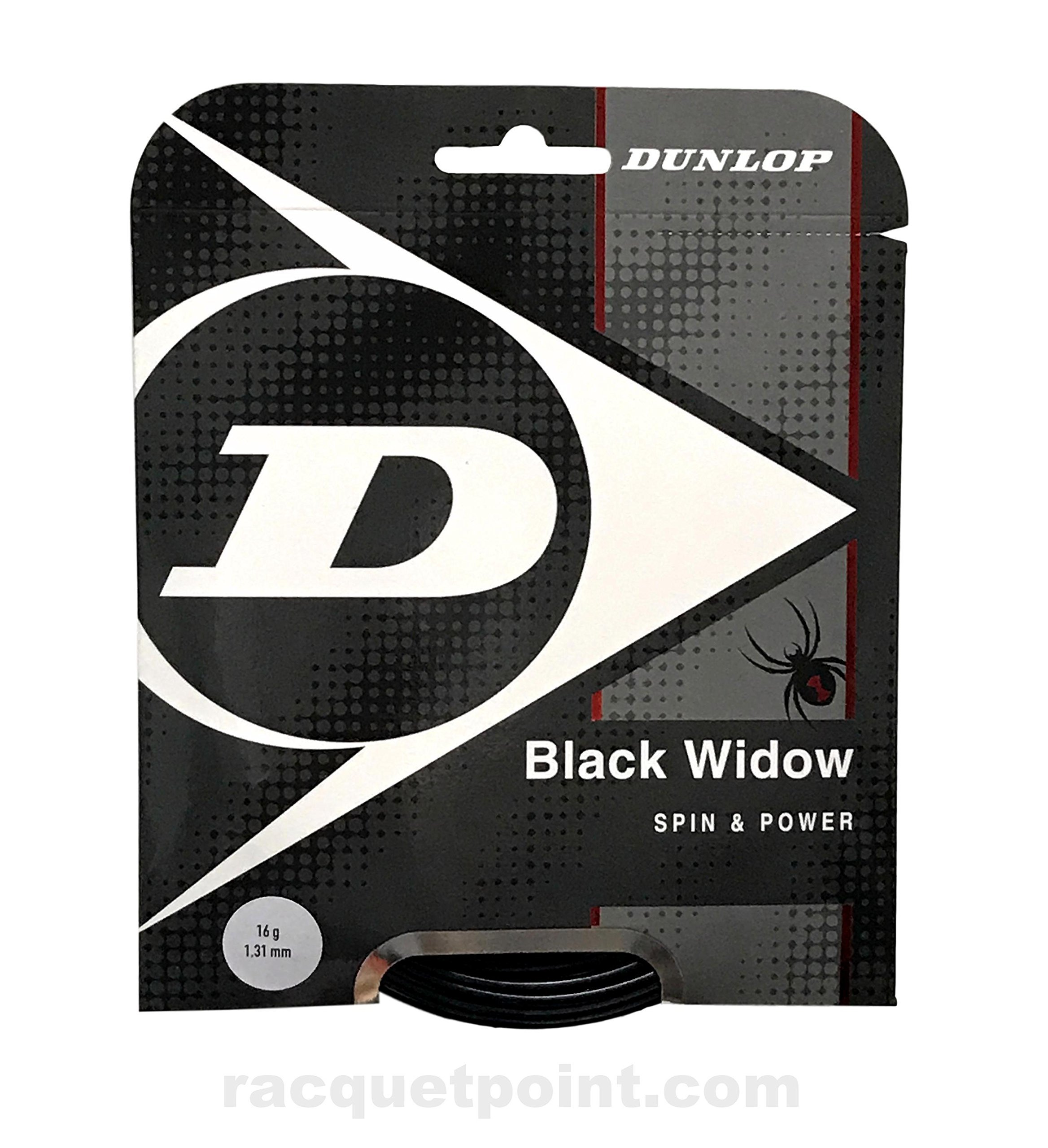 Dunlop Sports Black Widow Tennis String Set (16G), Package may vary