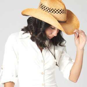 San Diego Hat Company Women's One Size Tea Stain Cowgirl Hat