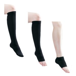 PHITEN TI Compression Socks, Black, Women's Shoe Size: 8-11