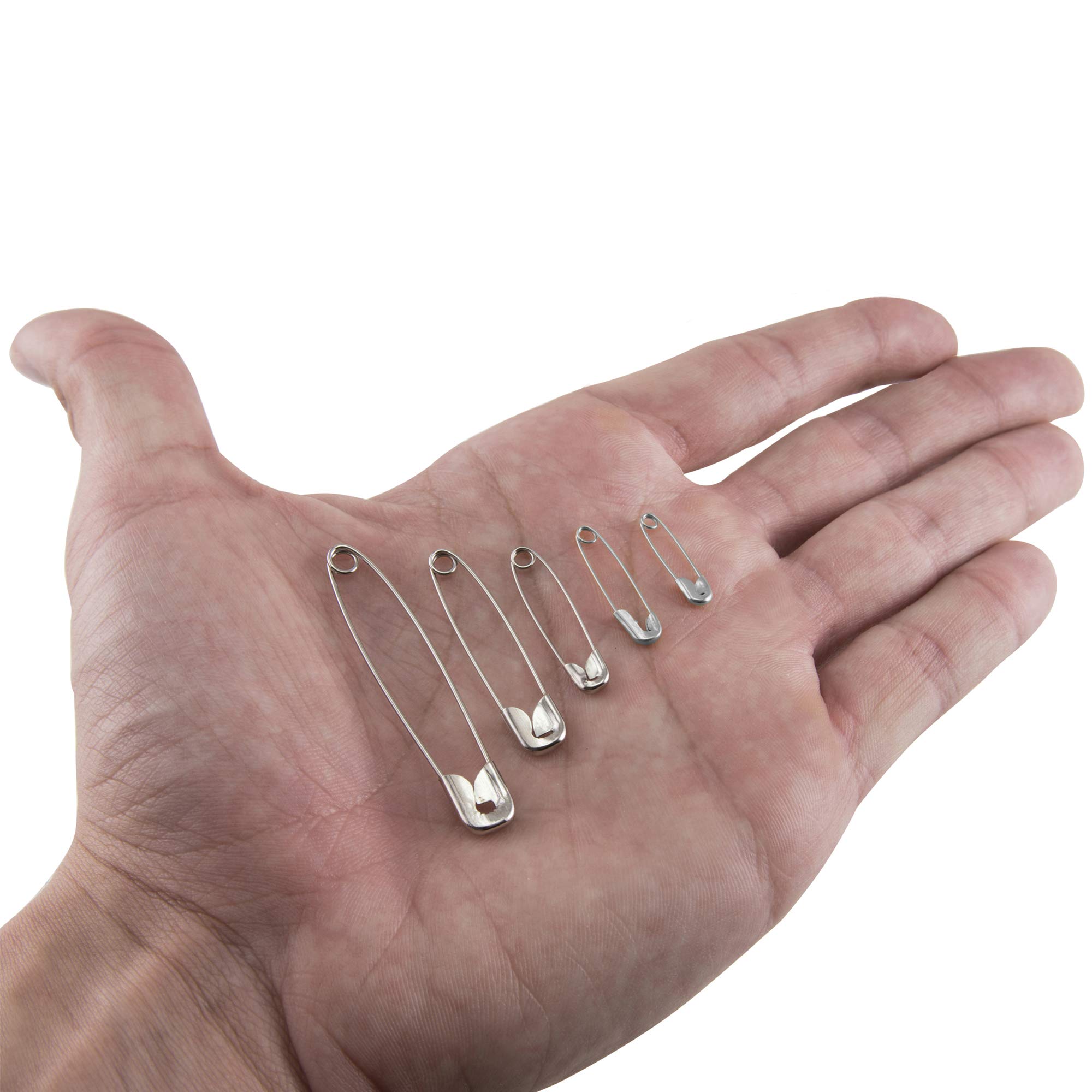 SINGER 00302 Safety Pins Value Pack, Assorted Sizes, 200-Count,