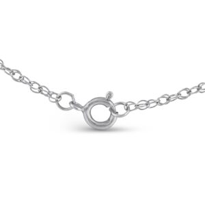 1/3ct Round Solitaire Pendant 14k White Gold Diamond Necklace