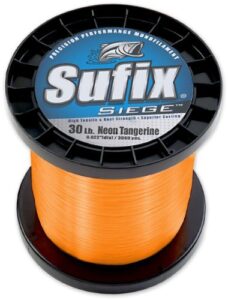 sufix performance ice fuse fishing line, fluorescent neon fire, 10-pound