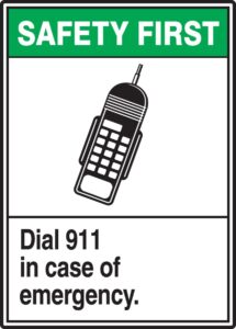 diall 911 in case of emergency (w/graphic)