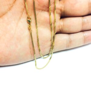 Jewelry Affairs 10k Yellow Real Gold Gourmette Chain Necklace, 1.5mm, 20"