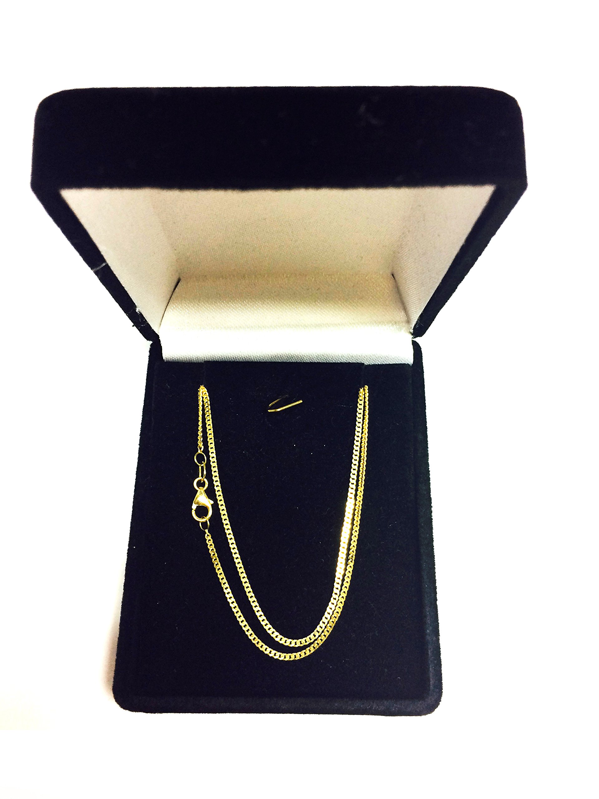 Jewelry Affairs 10k Yellow Real Gold Gourmette Chain Necklace, 1.5mm, 20"