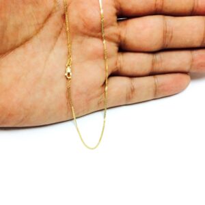 Jewelry Affairs 10k Yellow Real Gold Gourmette Chain Necklace, 1.0mm, 20"