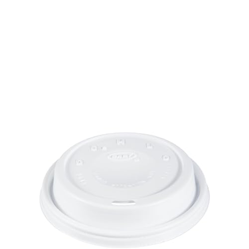 DART 16EL White Cappuccino Plastic Lid Fit For Hot/Cold Foam Cup