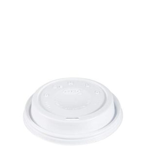 DART 16EL White Cappuccino Plastic Lid Fit For Hot/Cold Foam Cup