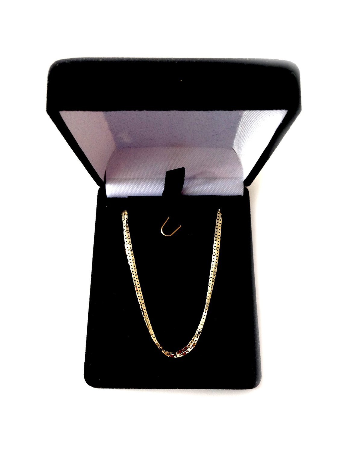 Jewelry Affairs 10k Yellow Real Gold Mariner Link Chain Necklace, 1.2mm, 24"