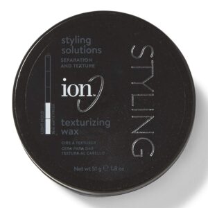 ion texturizing wax, adds definition, pliable hold, lightweight, long-lasting