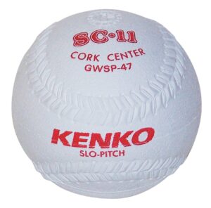 markwort kenko high tech softball with cork center- 1 dozen (white, 11-inch)