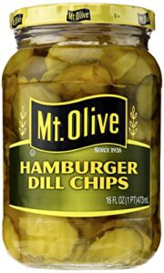 mt. olive hamburger dill chips pickles, 16 oz