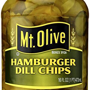 Mt. Olive Hamburger Dill Chips Pickles, 16 oz