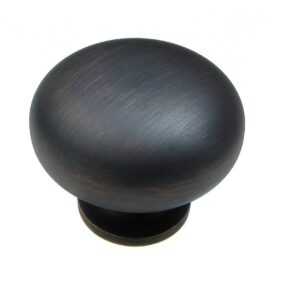 richelieu hardware bp492338borb gatineau collection 1 1/2-inch (38 mm) brushed oil-rubbed bronze traditional cabinet and drawer knob for kitchen, bathroom, and furniture