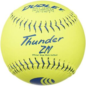 dudley 12" usssa thunder zn slowpitch classic m stamp softball - 12 pack