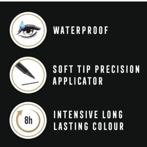 Max Factor Color X-Pert Waterproof Eyeliner, No. 01 Deep Black, 0.06 Ounce