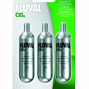 Fluval Mini Pressurized CO2 Cartridges, CO2 Supplement for Planted Aquariums, 20 grams, 3-Pack, A7541