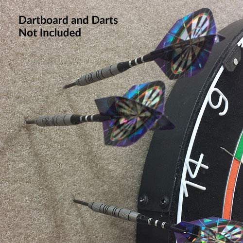 Dart-Stop 29 inch Round Black Pro Dart Board Backboard | Wall Protector | Dartboard Surround