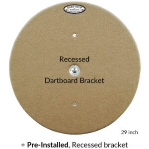 Dart-Stop 29 inch Round Black Pro Dart Board Backboard | Wall Protector | Dartboard Surround